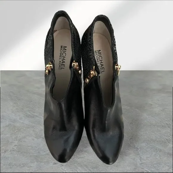 MICHAEL Michael Kors York Platform Black Ankle Booties - Sz 7.5 - Picture 5 of 9